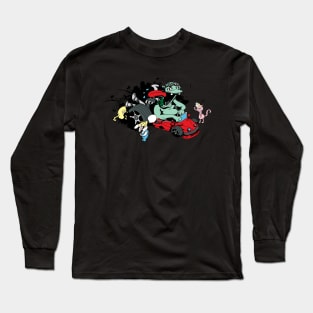 Comic  Car Monster Shirt Long Sleeve T-Shirt